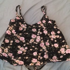 Floral American Eagle Flowey Crop Top